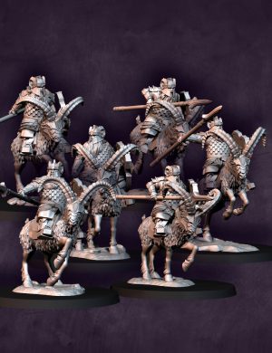 Dwarf Spearman - Mounted | Silver Goat Dwarves | Davale Games | Fantasy