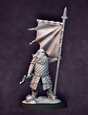 Dwarves Banner on foot | Silver Goat Dwarves | Davale Games | Fantasy