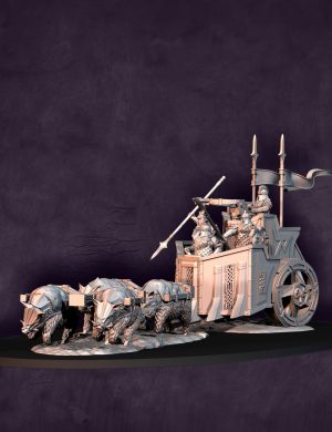 Dwarves Charriot | Silver Goat Dwarves | Davale Games | Fantasy