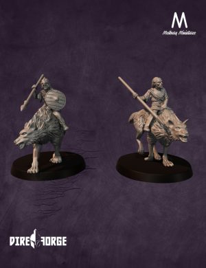 Orc wolf Riders with Spears | Regular Orcs | Medbury | Fantasy