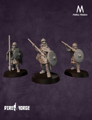Vendel Era Unarmoured Warriors With Spears 1 | Vendel Era | Medbury | Historical