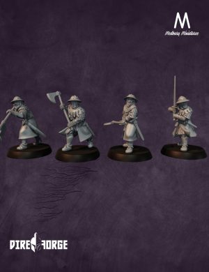 Early 14th century men at arms with 2 Handed weapons | 14th Century | Medbury | Historical