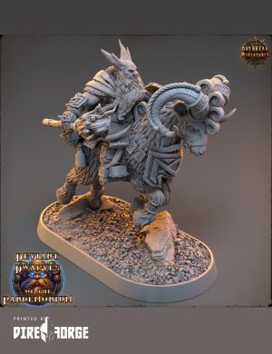 Drimulf Shortfuse on Fire Goat - Deviant Dwarves of the Pandemonium | Daybreak Miniatures | Fantasy