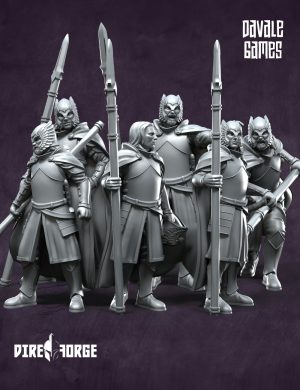 Grey Castle Court Guards on foot (spear) | Grey Castle | Davale Games | Fantasy