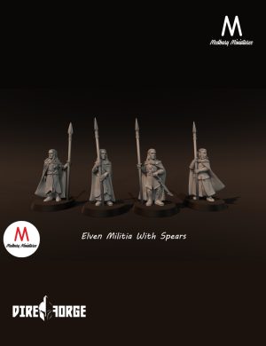 Elven Militia With Spears | Elves | Medbury | Fantasy