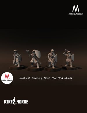 Scottish Infantry With Axe And Shield | Scottish War of Independence | Medbury | Fantasy