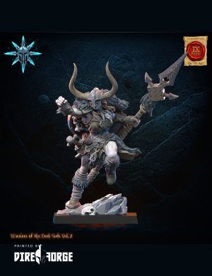 Barbarian Chief with spearaxe | Fantasy Battle | Lost Kingdom Miniatures | Fantasy