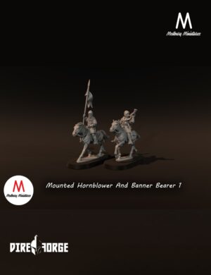 Mounted Hornblower And Banner Bearer 1 | Vendel Era | Medbury | Historical