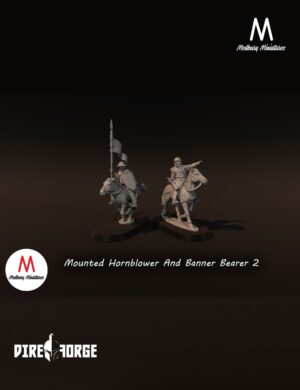 Mounted Hornblower And Banner Bearer 2 | Vendel Era | Medbury | Historical
