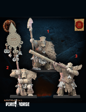 Tiki Unit Command Group | Fantasy Battle | Lost Kingdom Miniatures | Fantasy