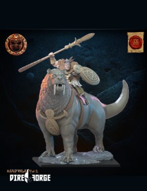 Tusker Ariki on Bunyip | Fantasy Battle | Lost Kingdom Miniatures | Fantasy