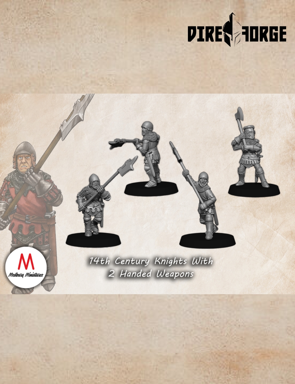 1.14th Century Knights With Hand Weapons