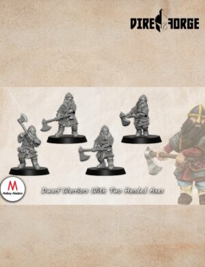 Dwarven Warriors With Two Handed Axes | Dwarves of the Saphire Ridges | Medbury | Fantasy