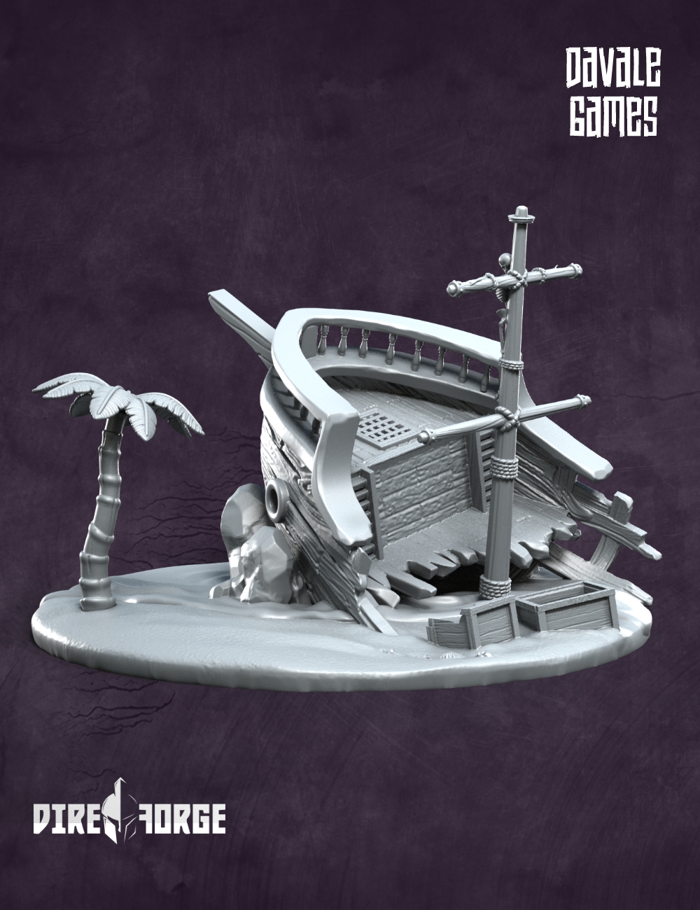 Scenery Pirate Ship destroyed 3 2