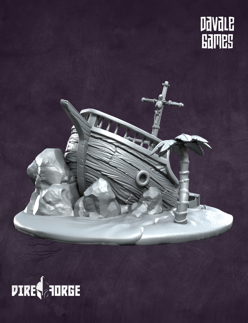 Scenery Pirate Ship destroyed 3 3