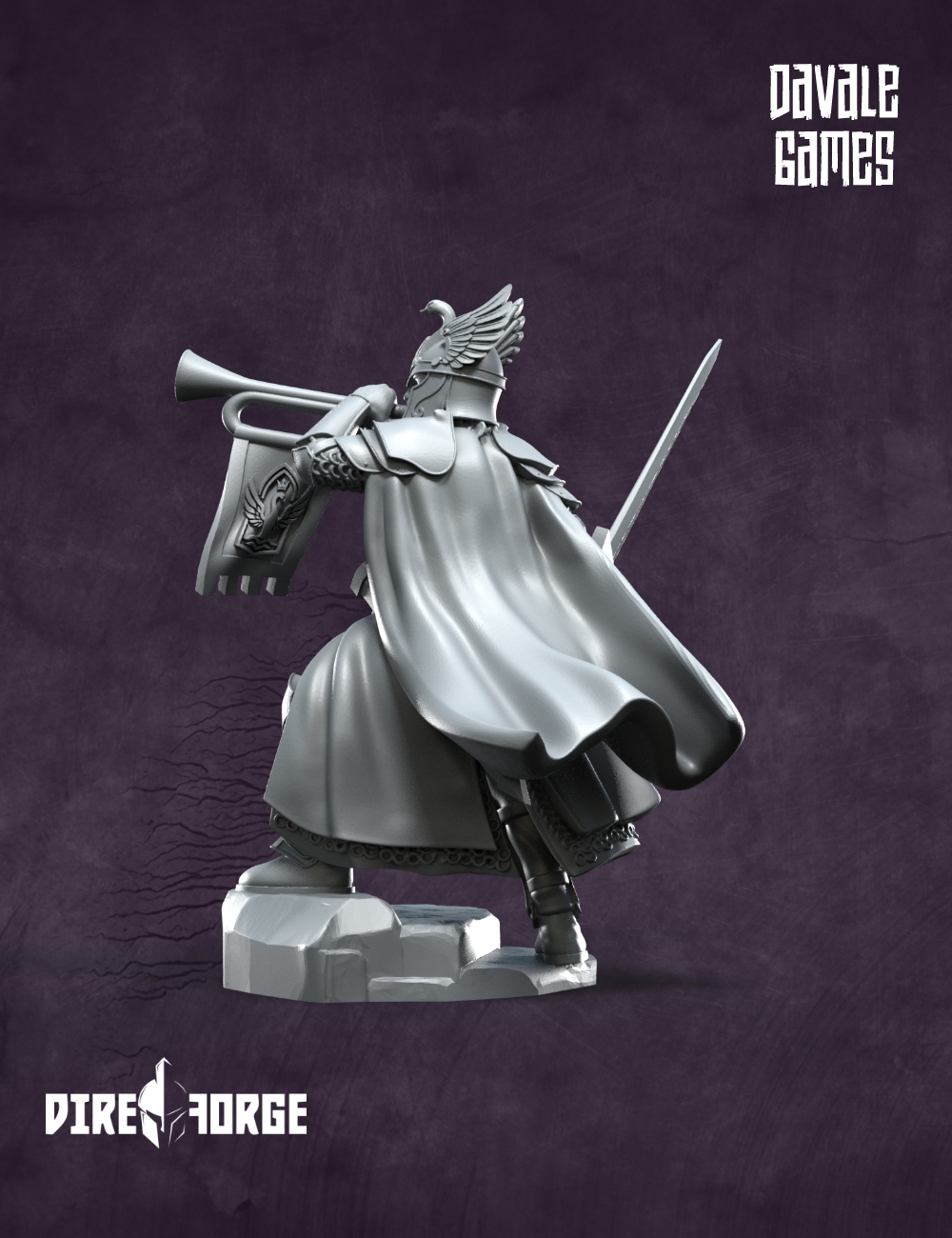 Swan Warrior with Trumpet 1