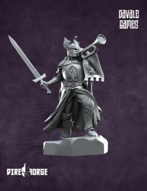 Swan Warrior with Trumpet | White Swan | Davale Games | Fantasy