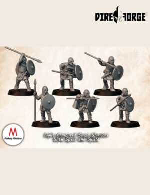 Light Armoured Saxon Warriors With Spear and Shield | Saxon | Medbury | Historical