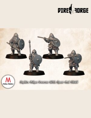 Saphire Ridges Dwarves With Spear And Shield | Dwarves of the Saphire Ridges | Medbury | Fantasy