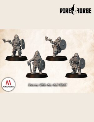 Dwarves With Axe And Shield | Dwarves of the Saphire Ridges | Medbury | Fantasy