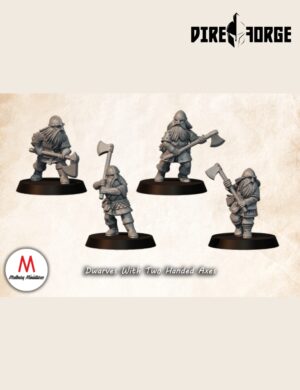 Dwarves With Two Handed Axes | Dwarves of the Saphire Ridges | Medbury | Fantasy