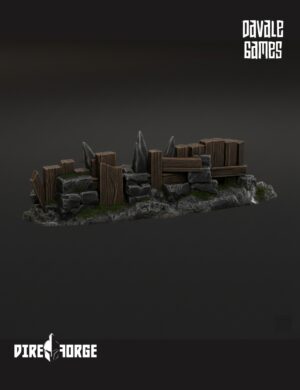 Stone and wood fence | Scenery | Davale Games | Fantasy