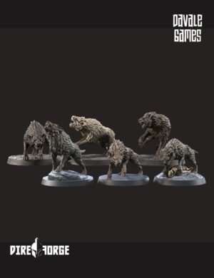 6 Savage Wargs | Dark City of Morlok | Davale Games | Fantasy
