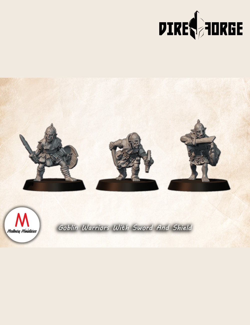 5 Goblin Warriors With Sword And Shield