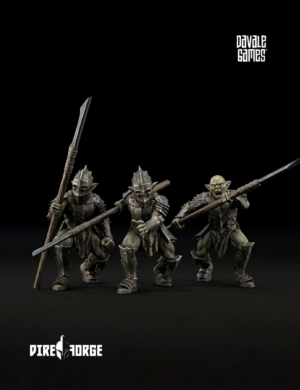 Goblins with spear - Non-escenic base | Goblins of the Cave | Davale Games | Fantasy