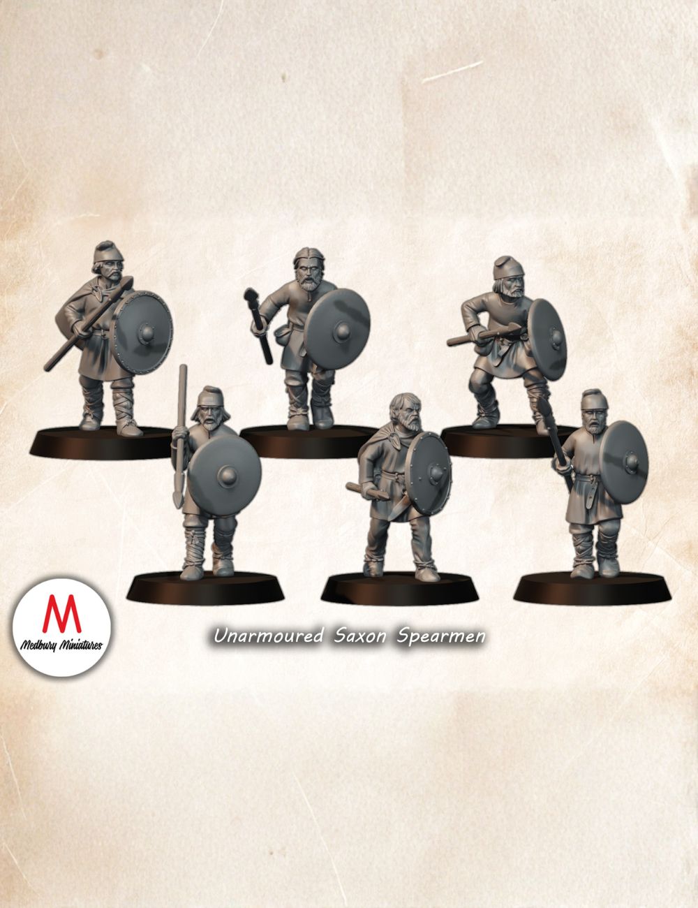 Unarmoured Saxon Spearmen