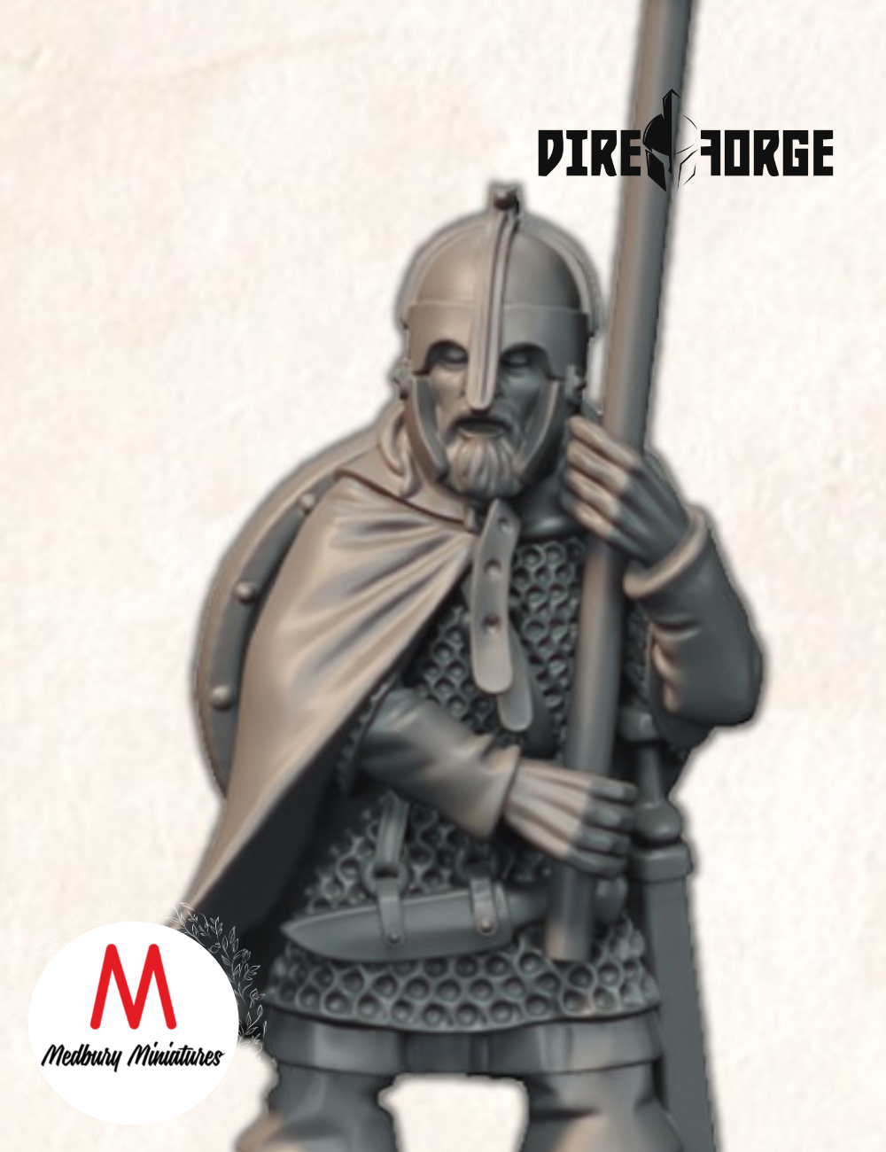 Armoured Saxon Hornblower And Banner Bearer (2)