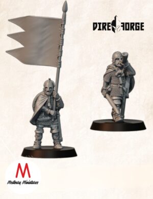 Armoured Saxon Hornblower And Banner Bearer | Saxon | Medbury | Historical