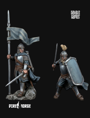 Command Group (Captain and banner) | North Humans | Davale Games | Fantasy