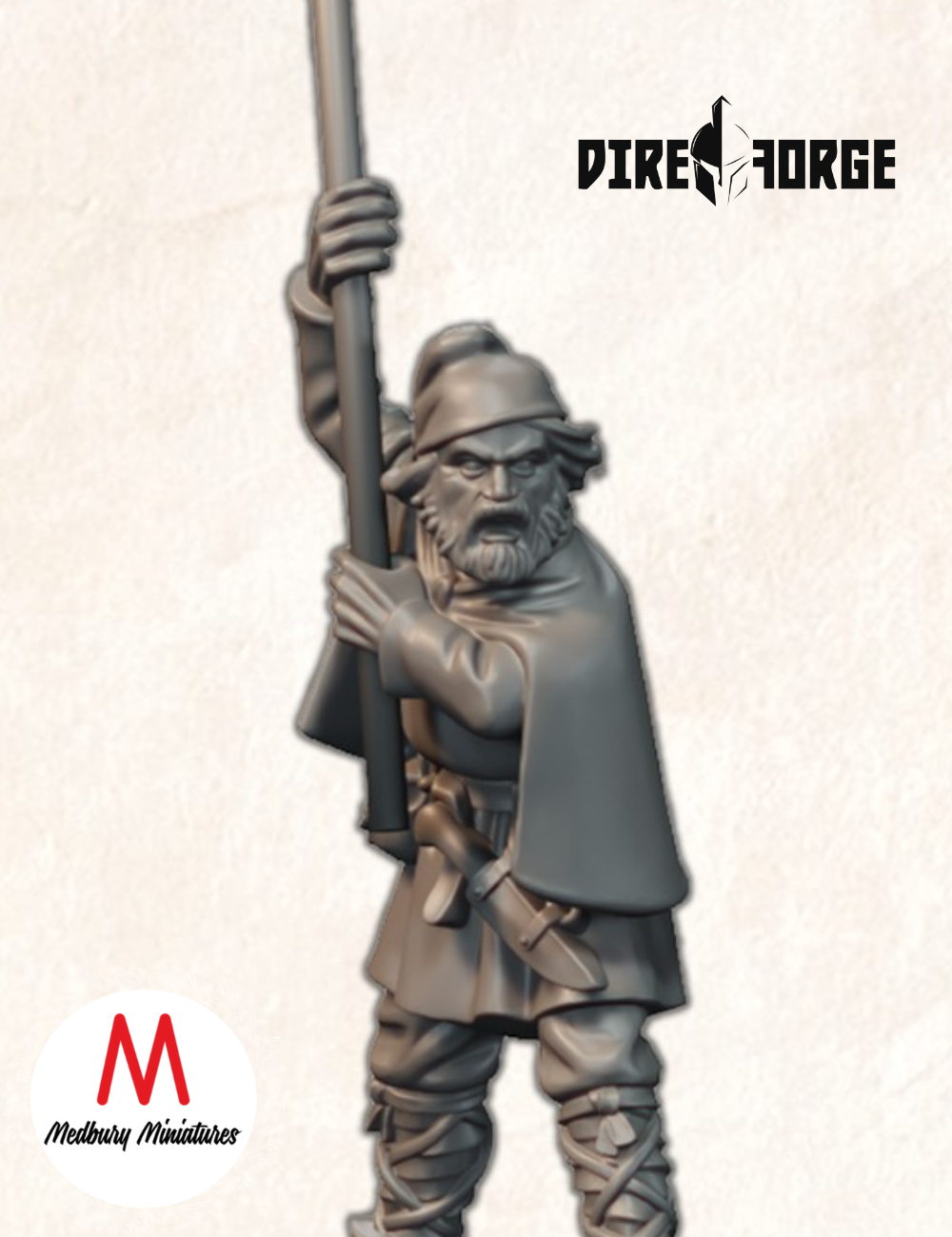 Unarmoured Saxon Hornblower And Banner Bearer (1)