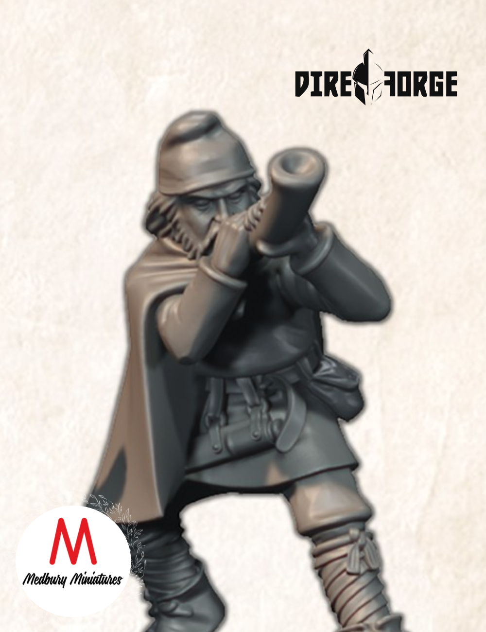 Unarmoured Saxon Hornblower And Banner Bearer (2)
