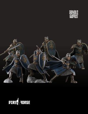 6x High Humans Shield and Sword | High Humans | Davale Games | Fantasy