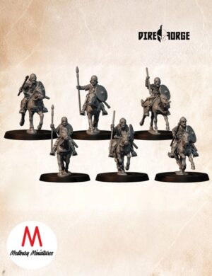 Mounted Armoured Saxon Warriors With Spear And Shield | Saxon | Medbury | Historical