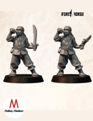 Drinking Pirate (Sword-Pistol Variants) | Bandits | Medbury | Fantasy