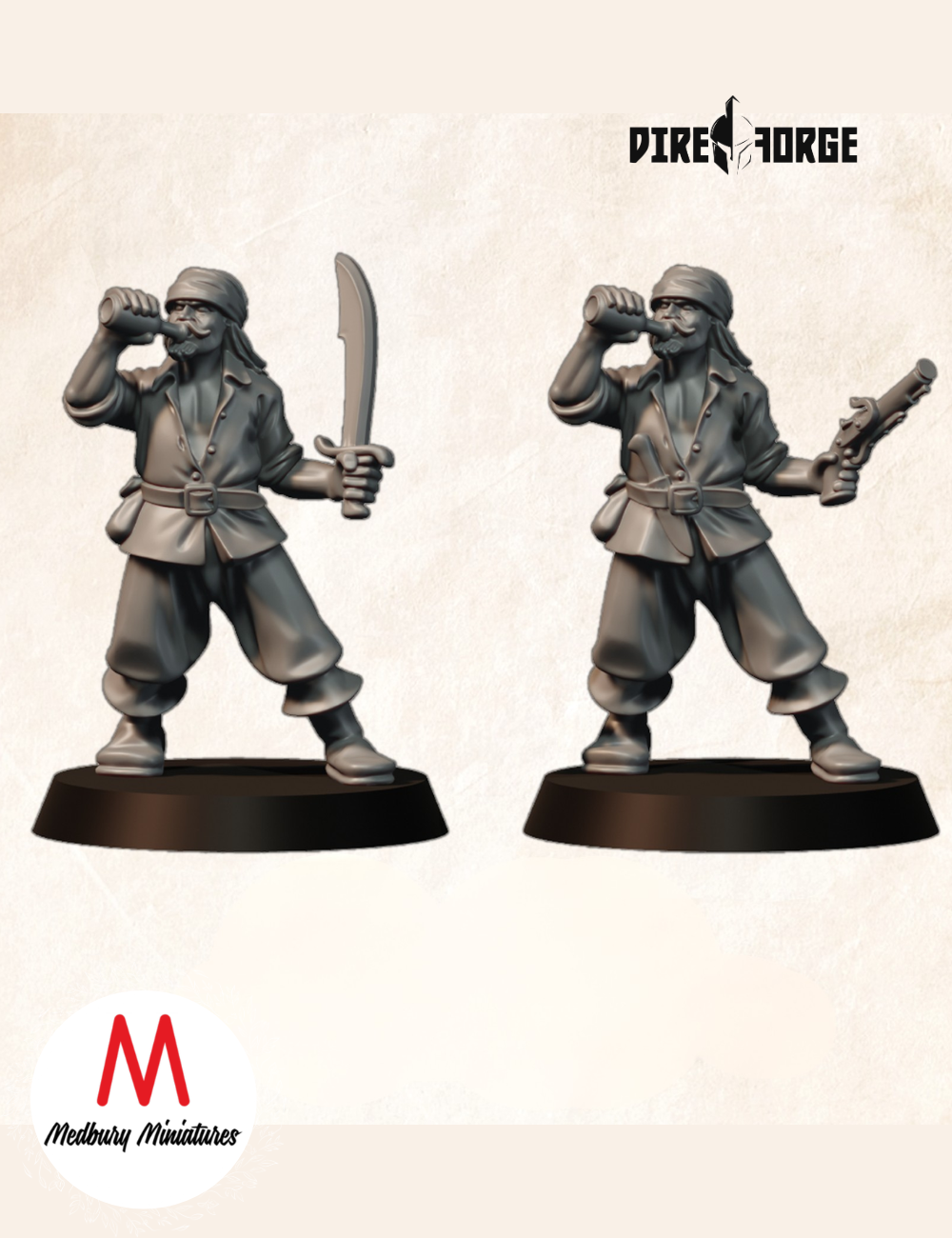 Drinking Pirate (Sword-Pistol Variants)