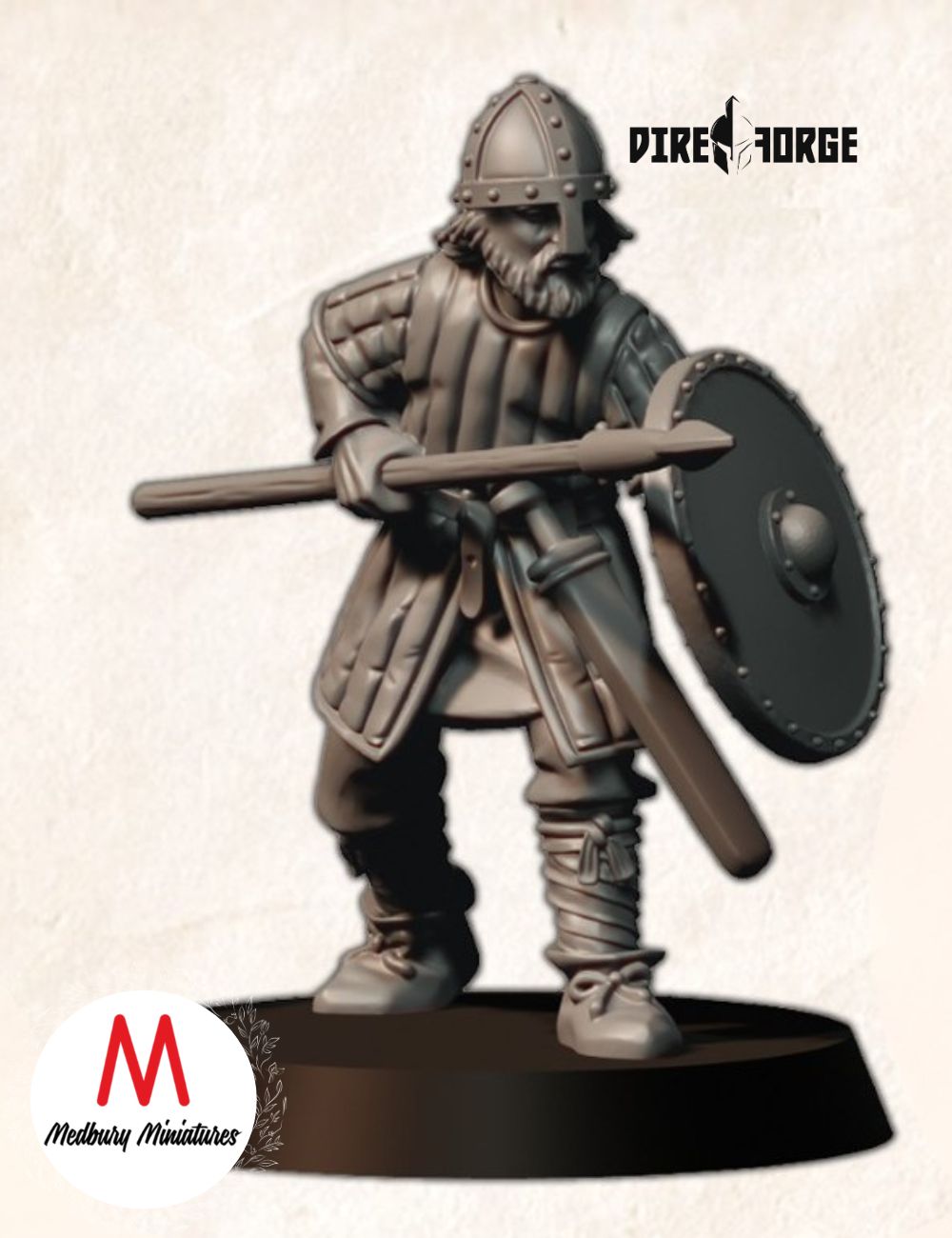 Dark Age Spearmen in Gambeson (3)