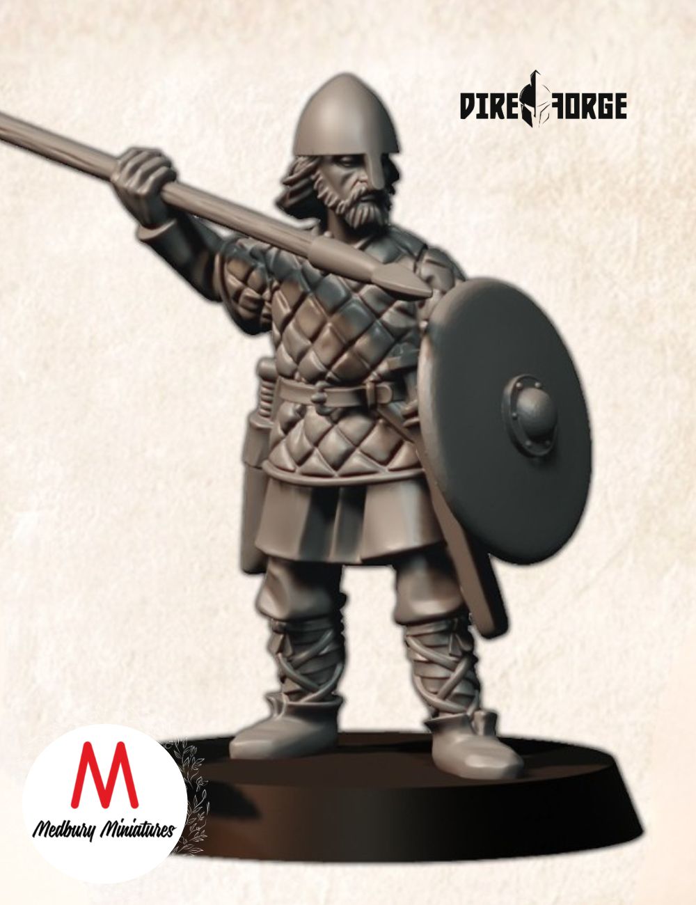 Dark Age Spearmen in Gambeson (4)