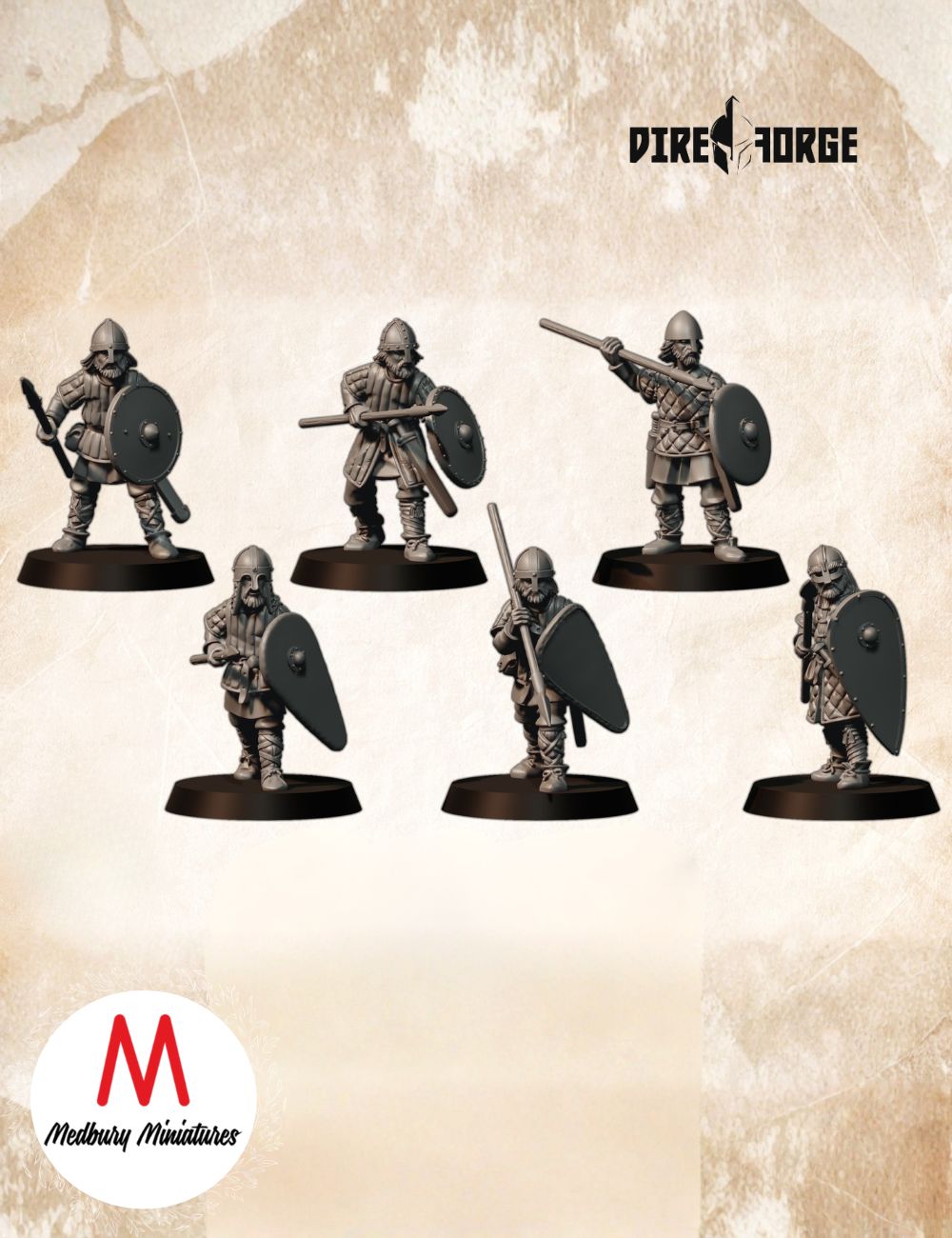 Dark Age Spearmen in Gambeson