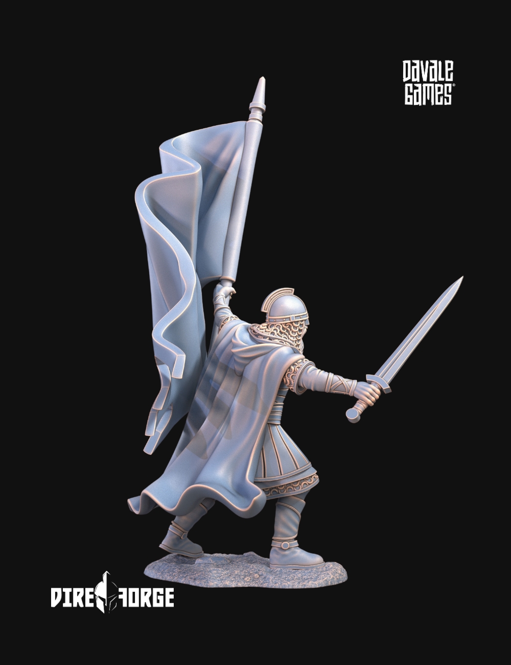 1x West Human Banner Mtd & Foot (10)