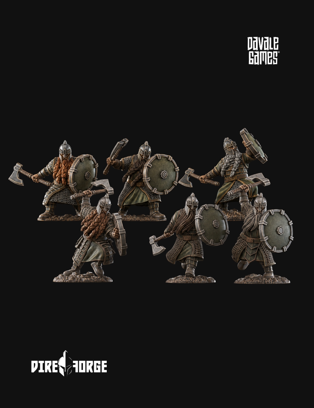 6x Kalak Warriors | Kalak Dwarves | Davale Games | Fantasy