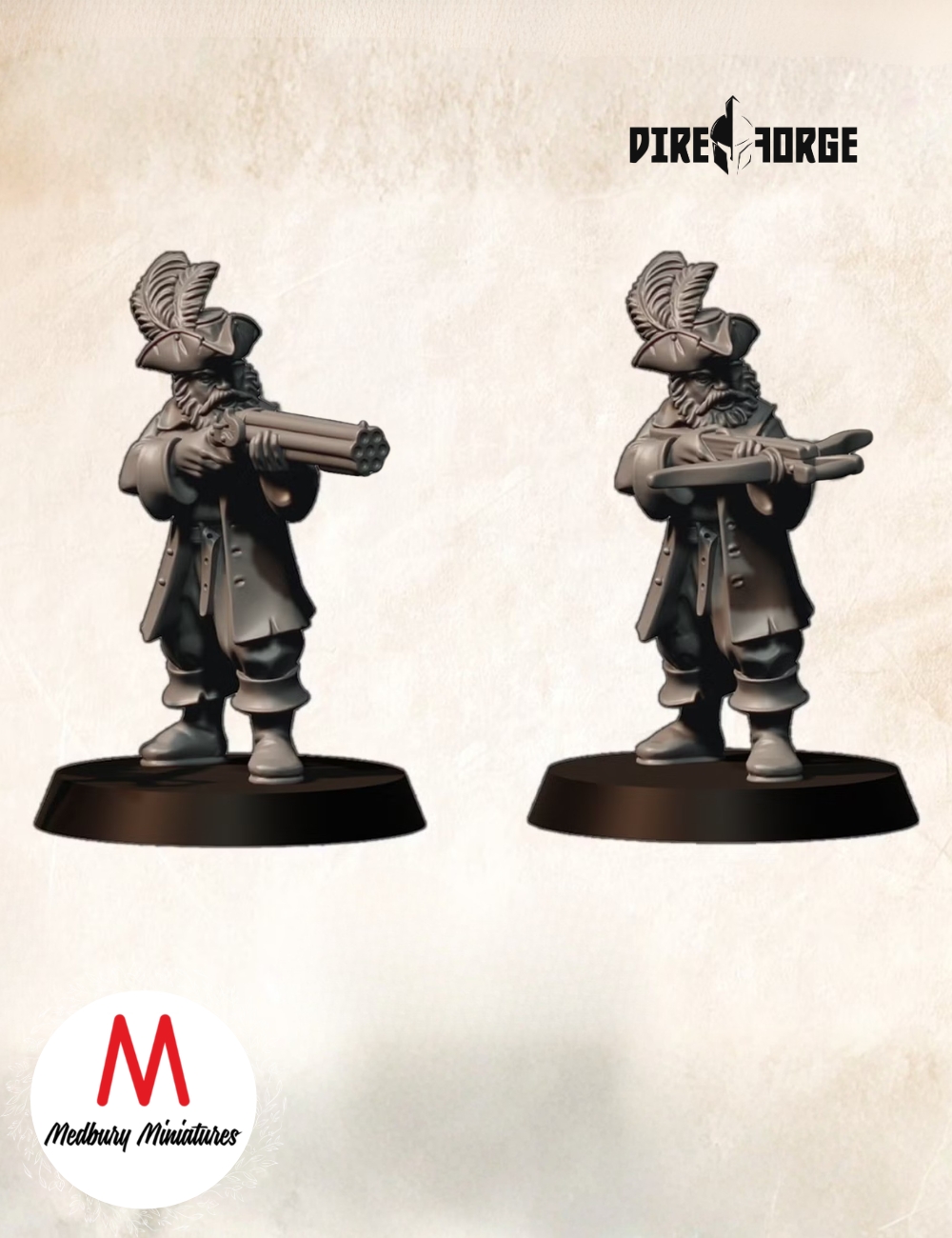 Pirate Captain 3 (2 Variants) | Bandits | Medbury | Fantasy