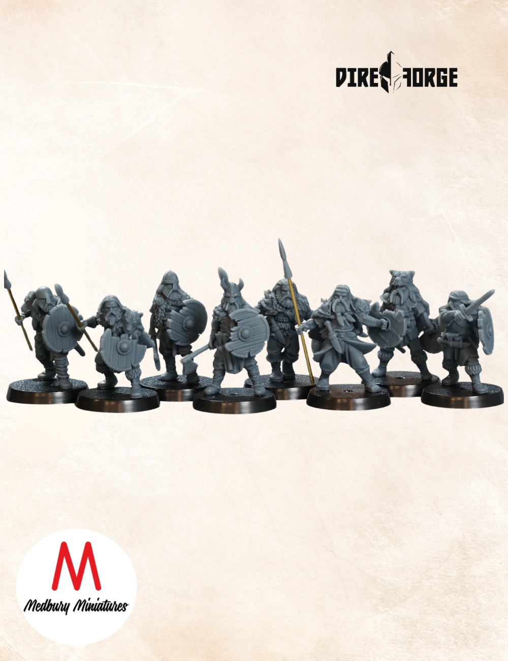 Barbarian Warriors With Spears Or Hand Weapons | Barbarian | Medbury | Fantasy